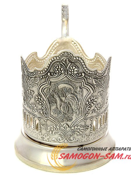 Подстаканник посеребренный "Глухарь" Кольчугино фото 1 — Samogon-sam.ru