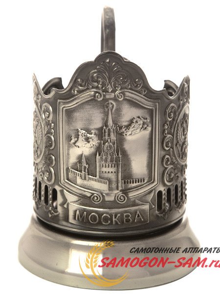 Никелированный подстаканник "Спасская башня" Кольчугино фото 1 — Samogon-sam.ru